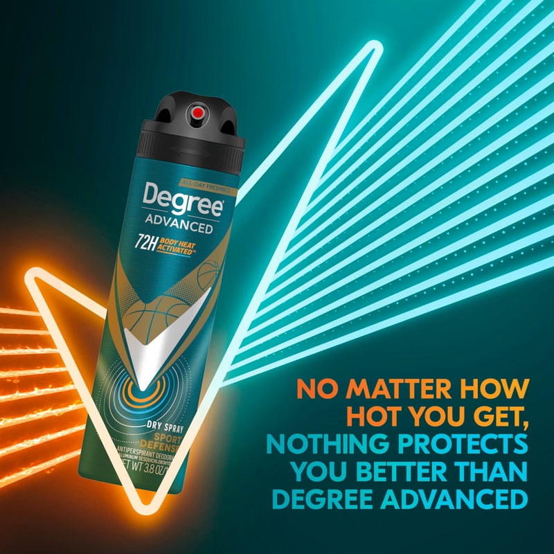 Degree Men Antiperspirant Deodorant Dry Spray Sport Defense 72-Hour Sweat and Odor Protection Deodorant For Men With Body Heat Activated Technology 3.8 oz - Image 4