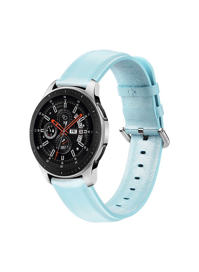 TWEGGON Leather Strap 20mm Band Compatible with Samsung Galaxy Watch 7  / Watch 6 / Watch 5 / Watch 4 / Active 2 Blue - Image 2