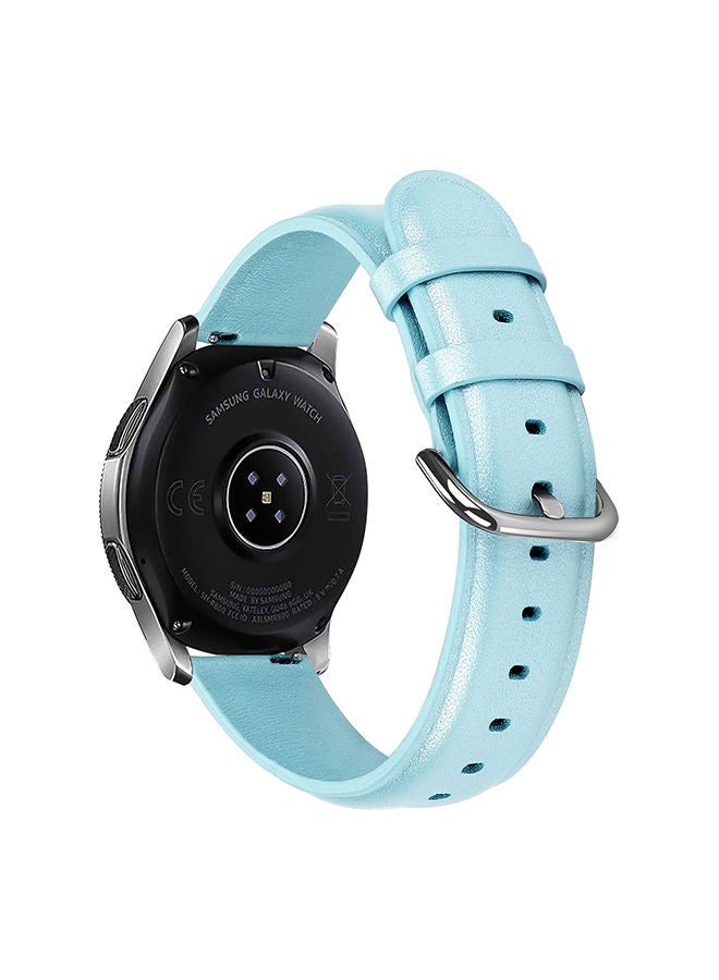 TWEGGON Leather Strap 20mm Band Compatible with Samsung Galaxy Watch 7  / Watch 6 / Watch 5 / Watch 4 / Active 2 Blue - Image 1