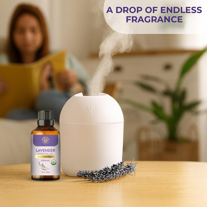 Organic Lavender Essential Oils for Skin | USDA Certified | 100% Pure Lavender Oil | for Hair Aromatherapy Relaxation Sleep Skin Diffuser | 30ml | Organic lavender oil for aromatherapy, diffusers, skin and hair, with a sweet floral scent. - Image 3