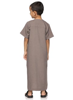 U.S. ELK Boys' Round Neck Short Sleeve Jalabiya | Comfortable and Stylish Kaftan-Inspired Thobe - Mix Color 2  - Image 5