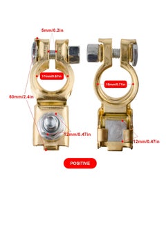 PAMEER 2-Pcs Car Battery Terminal Connectors, Universal Negative and Positive Battery Cable Terminals,  Positive Negative Car Battery Terminals Clamp Connector,  Compatible with Cars and Trucks.  - Image 5