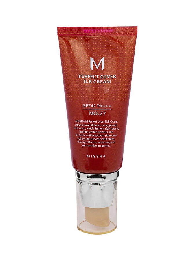 Missha Perfect Cover BB Cream SPF42/PA+++ No.27 Honey Beige - Image 1