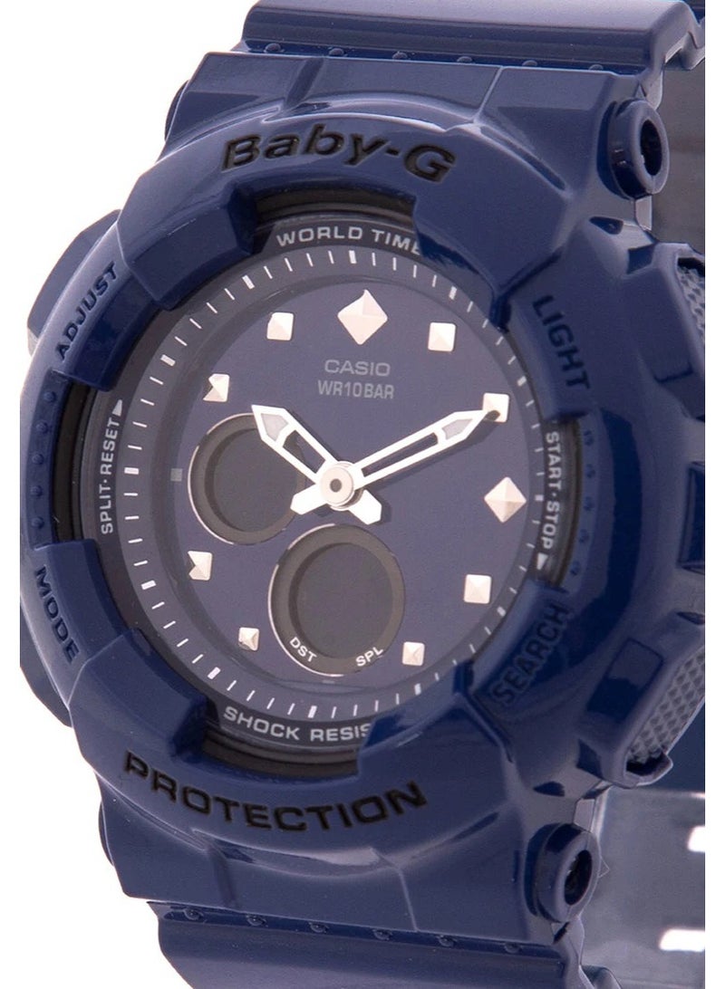 G-SHOCK BABY-G Analog-Digital Watch BA-125-2A, 43.5 mm Blue Dial, Resin Case & Strap, Shock-Resistant, 100 m WR - Image 5