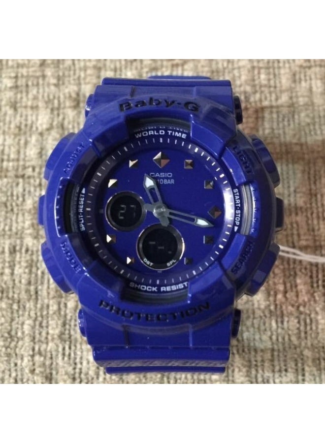 G-SHOCK BABY-G Analog-Digital Watch BA-125-2A, 43.5 mm Blue Dial, Resin Case & Strap, Shock-Resistant, 100 m WR - Image 4