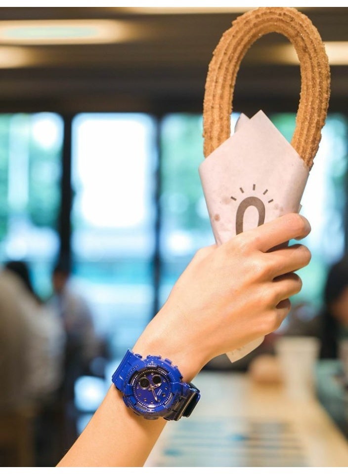 G-SHOCK BABY-G Analog-Digital Watch BA-125-2A, 43.5 mm Blue Dial, Resin Case & Strap, Shock-Resistant, 100 m WR - Image 3