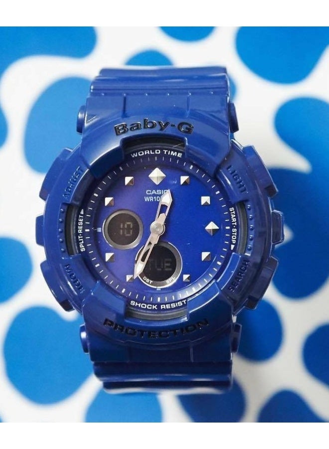 G-SHOCK BABY-G Analog-Digital Watch BA-125-2A, 43.5 mm Blue Dial, Resin Case & Strap, Shock-Resistant, 100 m WR - Image 1