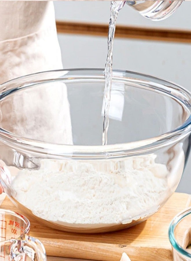 FEOOWV 6.3Quart Large Glass Bowl for Bread Making-Glass Mixing Bowl for Sourdough Bread, Clear Breads Proofing Bowl with Covers, Ideal for Kitchen&Storage - Image 3