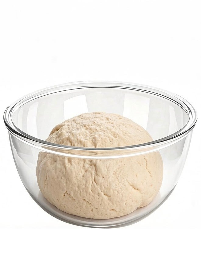 FEOOWV 6.3Quart Large Glass Bowl for Bread Making-Glass Mixing Bowl for Sourdough Bread, Clear Breads Proofing Bowl with Covers, Ideal for Kitchen&Storage - Image 1