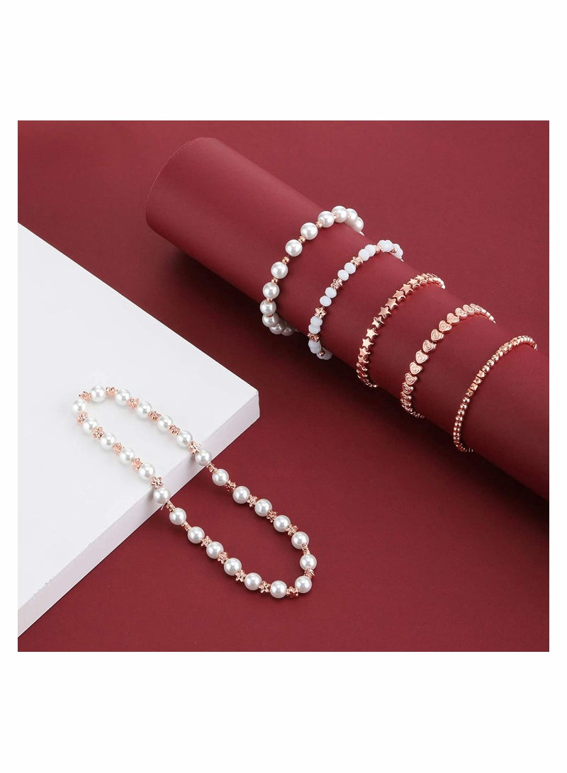 Loose Beads 1200 Pieces Spacer Beads Set Star Round Ball Beads Faceted Spacer Beads Heart Flower Beads Flat Disc Beads for Bracelet Earring Necklace Jewelry Making - Image 4