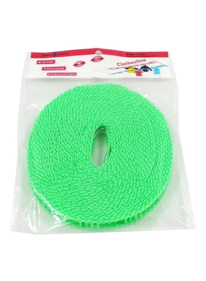 Portable Clothes Drying Rope With Hook Green/Silver 8meter - Image 2