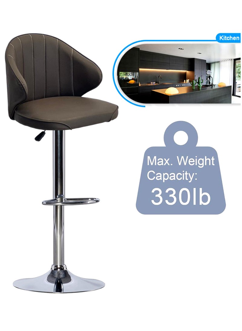 Living - SET OF 2 Modern Adjustable Counter Height Barstools - Image 1