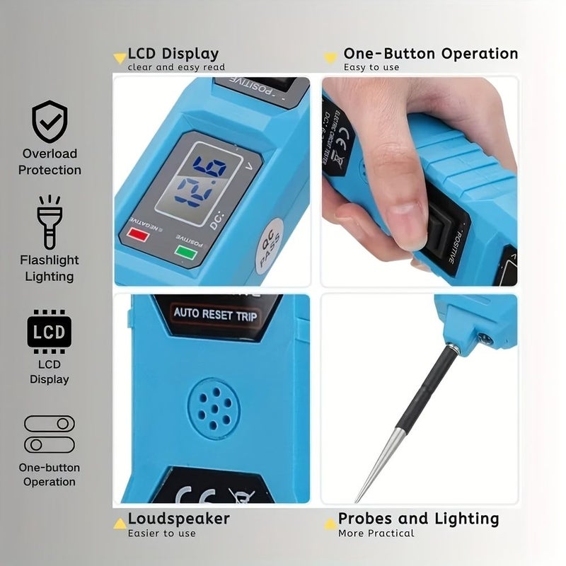 اختبار الدوائر الكهربائية للسيارات بمصباح LED أخضر 823 يعمل بتغذية USB لمركبات DC بجهد 3.5 إلى 36 فولت - Image 1