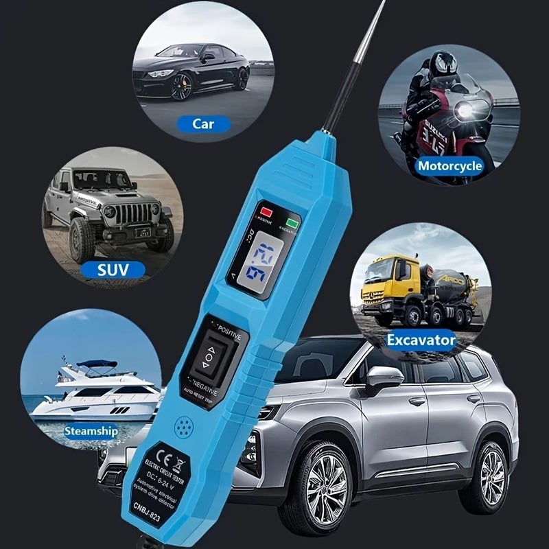 اختبار الدوائر الكهربائية للسيارات بمصباح LED أخضر 823 يعمل بتغذية USB لمركبات DC بجهد 3.5 إلى 36 فولت - Image 3