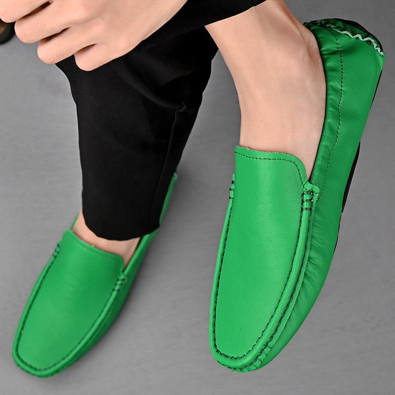 Doudou Shoes Men'S Korean Style Large Size Slip-On Low Heel Lazy Leather Shoes 48 49 Soft Sole - Image 5