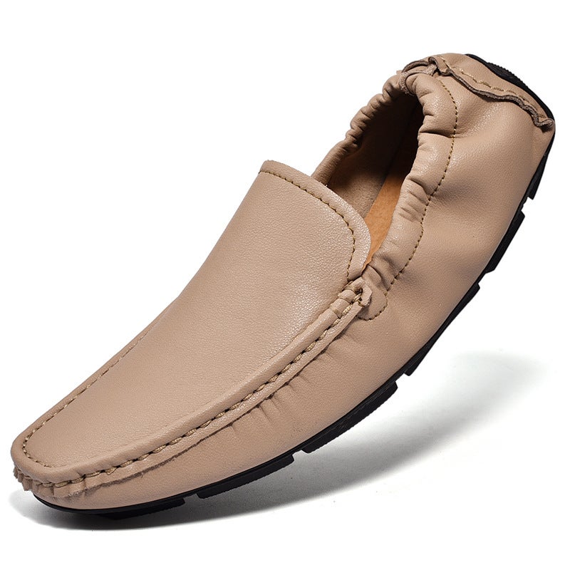 Doudou Shoes Men'S Korean Style Large Size Slip-On Low Heel Lazy Leather Shoes 48 49 Soft Sole - Image 1