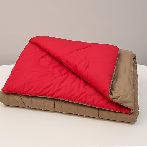 Fareto Baby & Kids Blanket Cum Comforter All Season Use Reversible Blanket for Babies (0-8 Years) Ruby Red and Brown, 1 Piece - Image 5