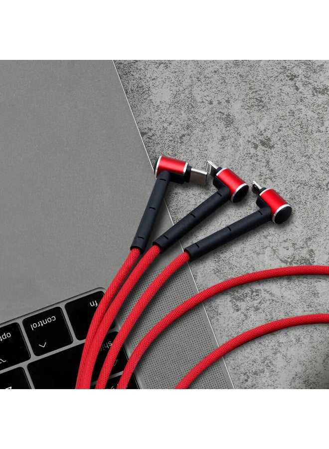 Collen Three-in, Fast Charging, Watch Shows, Angled Cable, Apple, Android, Usb-c, Type-c, Angled One-to Android, Huawei, Creative Stand Charging Cable - Image 4