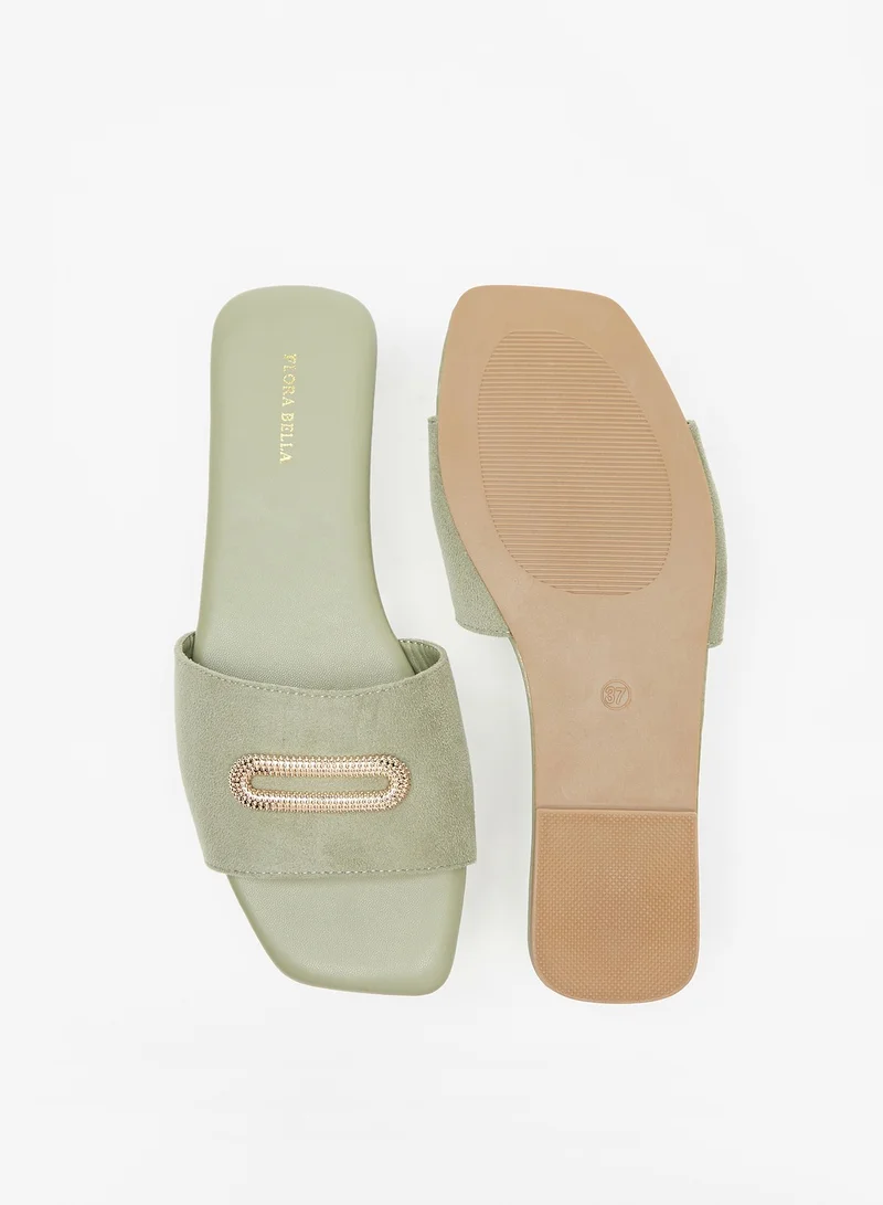 Flora Bella By Shoexpress Women Embellished Slip-On Sandals