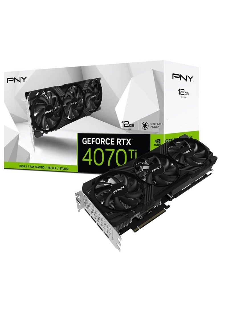 PNY Technologies - PNY GeForce RTX 4070 Ti 12GB Verto LED Triple Fan  Black Graphic Card - Image 1
