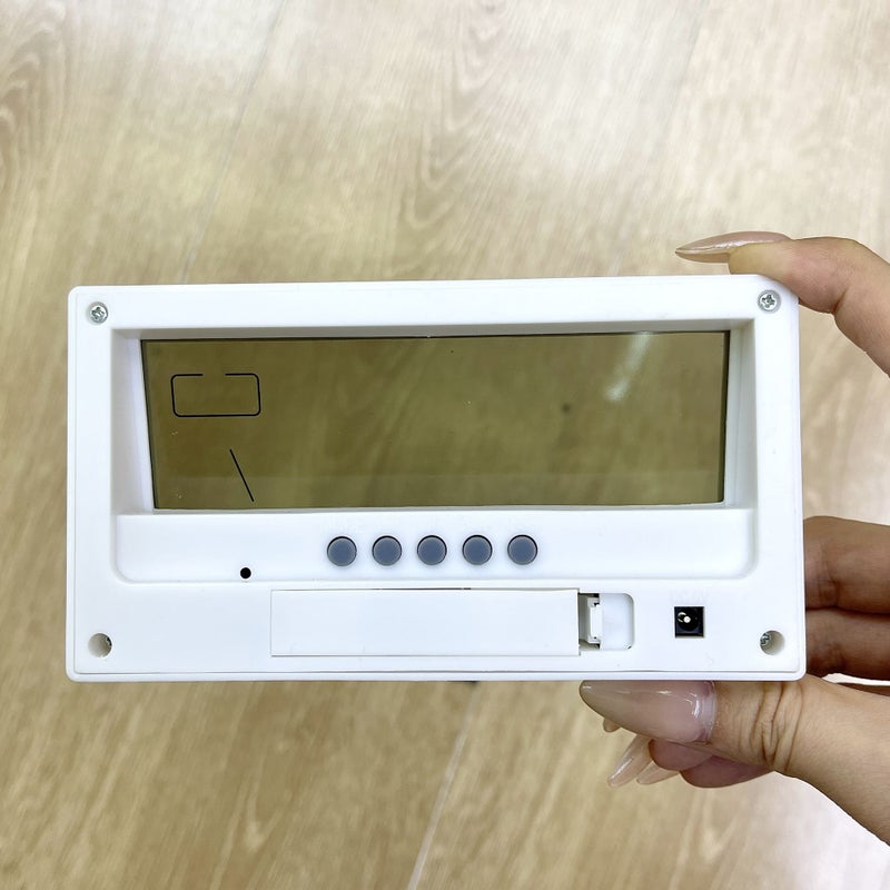 ساعة الطقس الرقمية LCD مقياس درجة الحرارة والرطوبة ساعة منبه عرض رقمي إبداعي متعدد الوظائف ضوء أبيض 2158 - Image 1