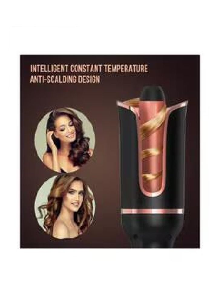 مكواة تجعيد الشعر الأوتوماتيكية للشعر الطويل باللون الأسود - Image 3
