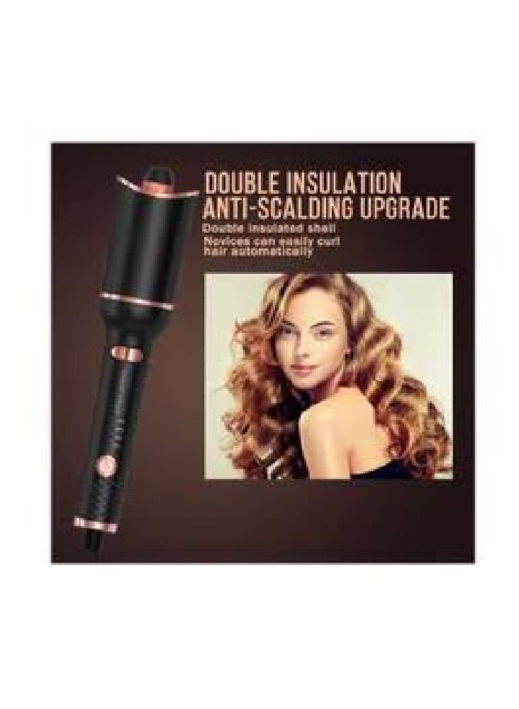 مكواة تجعيد الشعر الأوتوماتيكية للشعر الطويل باللون الأسود - Image 4