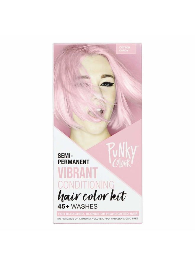 Punky Colour Box Kit Cotton Candy - For Bleached, Blonde or Highlighted Hair, Non-Damaging Hair Dye, Vegan, PPD and Paraben Free, Conditions and Transforms to Vibrant Hair Color, lasts up to 35 washes - Image 1