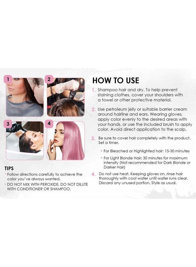 Punky Colour Box Kit Cotton Candy - For Bleached, Blonde or Highlighted Hair, Non-Damaging Hair Dye, Vegan, PPD and Paraben Free, Conditions and Transforms to Vibrant Hair Color, lasts up to 35 washes - Image 5
