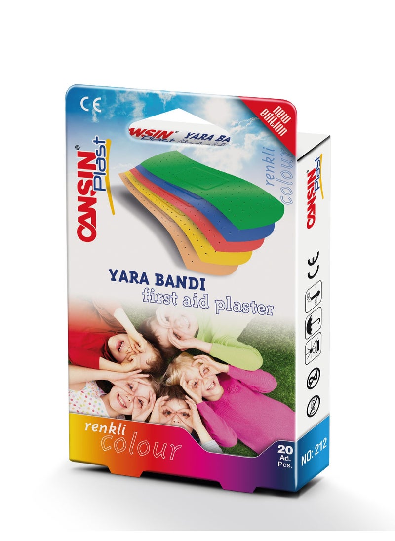 Cansin Plast Colorful First Aid Plaster 20pcs 