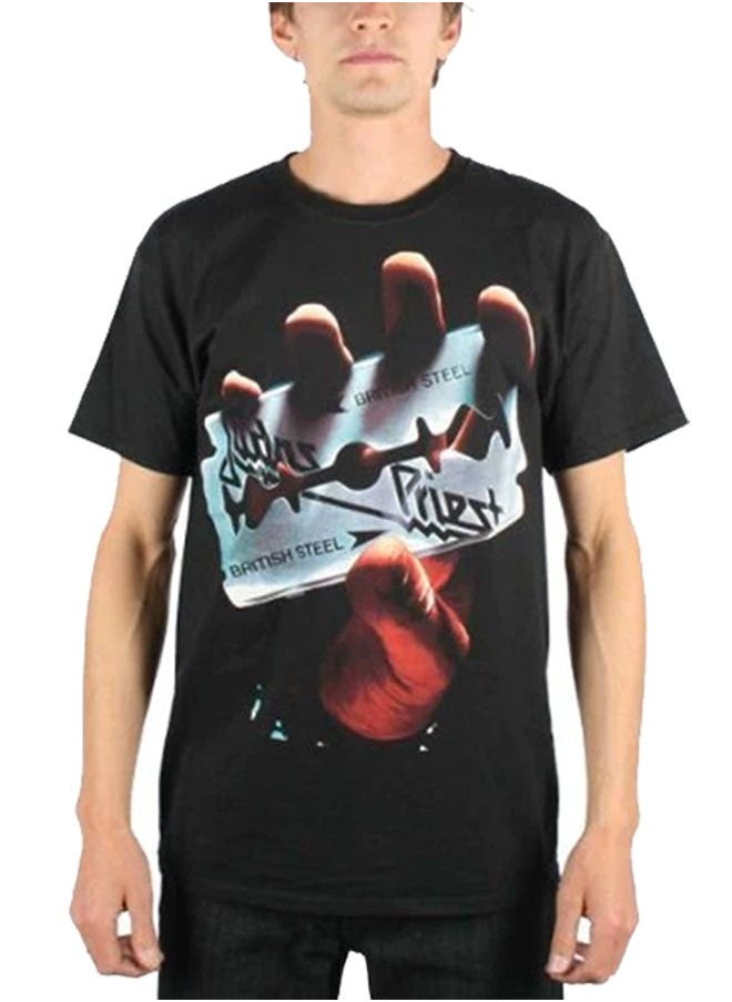 AMPLIFIED Amplified Vintage Tshirt Judas Priest  British  Steel - Charcoal  - Image 2