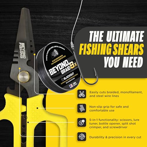 Beyond Braid Beyond Fishing 6.5" Pro Shears (Yellow) - Image 3