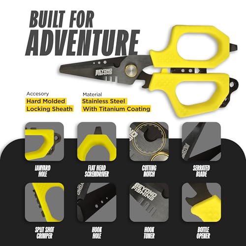 Beyond Braid Beyond Fishing 6.5" Pro Shears (Yellow) - Image 2
