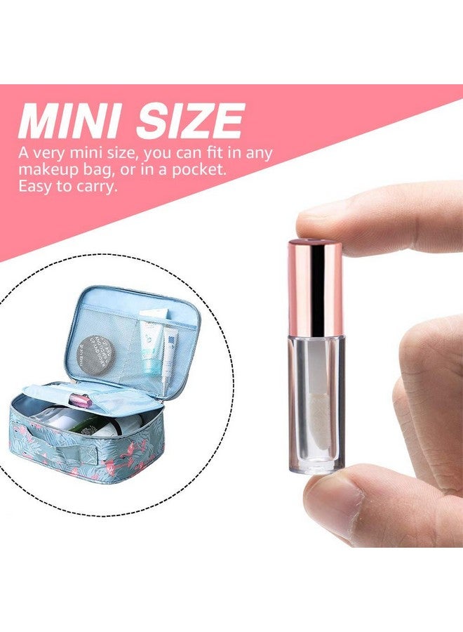 AMORIX 50PCS Mini Lip Gloss Tubes with Wand 1.2ml Empty Lip Gloss Containers Refillable Travel Lip Balm Bottles for Samples with 5ml Syringes DIY Lip Gloss Base + Tag Labels (Rose Gold) - Image 3