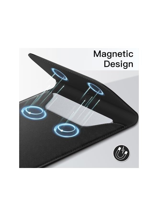 Jetech Slim Laptop Sleeve for MacBook Air 13-Inch M3 A3113 M2 A2681 M1 A2337 A2179 A1932, MacBook Pro 13-Inch M2 M1 A2338 A2251 A2289 A2159 A1989 A1706 A1708, PU Leather Case (Black) - Image 3