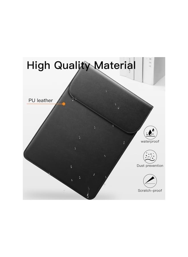 Jetech Slim Laptop Sleeve for MacBook Air 13-Inch M3 A3113 M2 A2681 M1 A2337 A2179 A1932, MacBook Pro 13-Inch M2 M1 A2338 A2251 A2289 A2159 A1989 A1706 A1708, PU Leather Case (Black) - Image 4