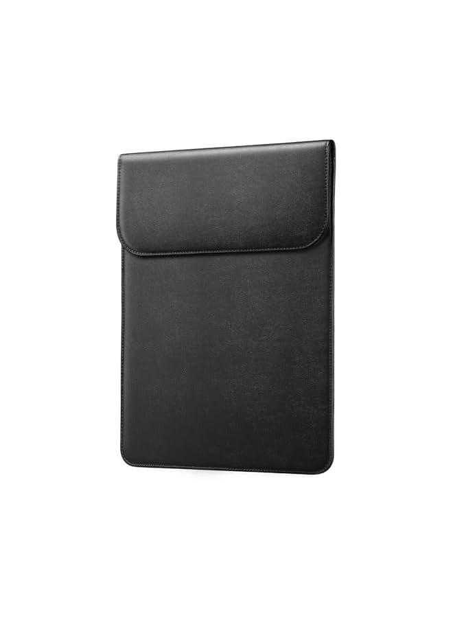 Jetech Slim Laptop Sleeve for MacBook Air 13-Inch M3 A3113 M2 A2681 M1 A2337 A2179 A1932, MacBook Pro 13-Inch M2 M1 A2338 A2251 A2289 A2159 A1989 A1706 A1708, PU Leather Case (Black) - Image 1