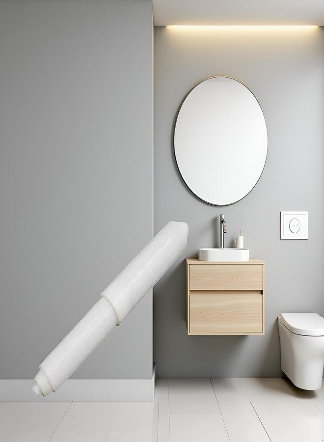 WLngtv White Toilet Paper Holder Roller, Adjustable Tissue Box Roll Core Bathroom Plastic Toilet Roll Rods Spring Paper Holder Cores Roller,Toilet Paper Roller Replacement,Bathroom - Image 3
