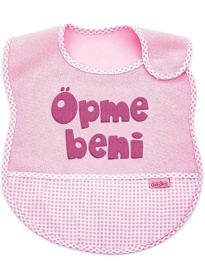 BabyJem Don'T Kiss Me Bib Pink Bibs