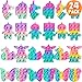 Asoulin 24PCS Pop Fidget Keychain Toys Easter Gifts Party Favors for Kids 48 812 Easter Egg Fillers Goodie Bag Stuffer Classroom Treasure Box Toy Carnival Prizes Pinata Birthday Return Gifts for Boy Girl - Image 2