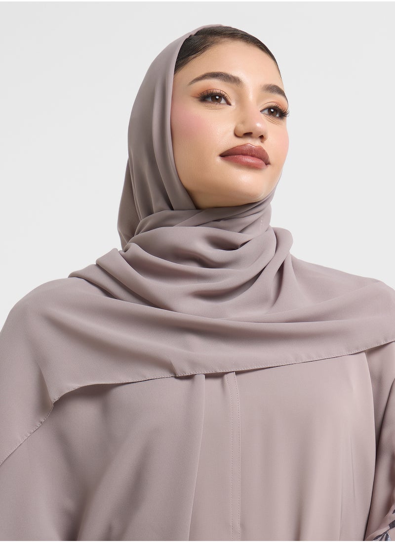 hayas closet Floral Embroidery Wide Sleeve Abaya  - Image 3