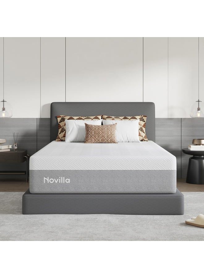 Novilla Mattress Full Size, 14 Inch Gel Memory Foam Mattress Full for Suppotive, Pressure Relieving & Plush Comfort, Full Size Mattress in a Box, Bliss - Image 1