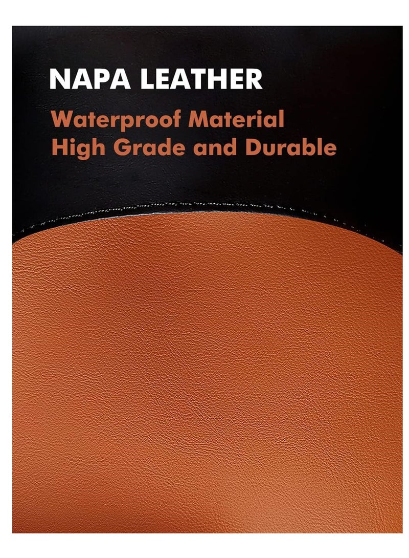 SYOSI Collapsible Car Bin, Universal Traveling Portable Car Bin Storage, Tidy Water Resistant Leather Pop up Car Bin Storage, Hook Hanging Car Bin for Front, Back of Car, 1 Pcs - Image 2