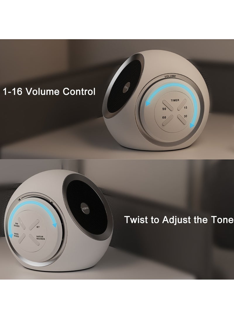 iTOMA White Noise Machine for Baby-30 Soothing Sounds with Bluetooth Speaker Portable White Noise for Kids & Adults for Sleeping Timer  - Image 4