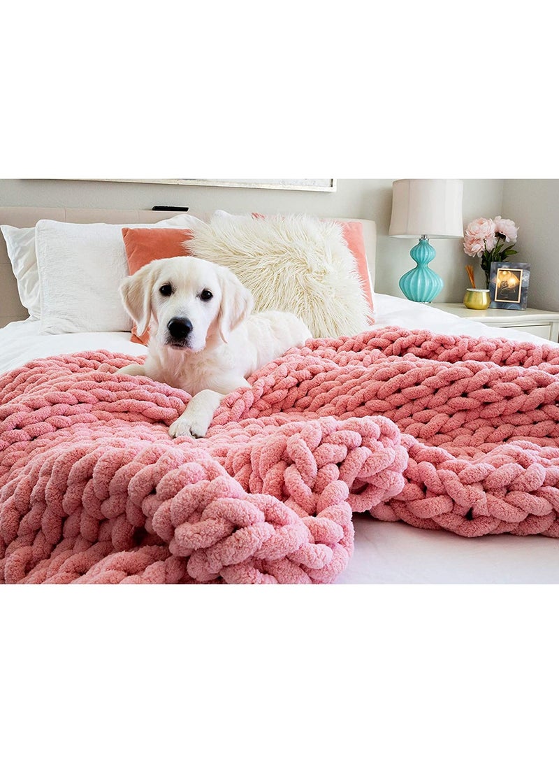 SYOSI 2Pcs Knitting Yarn Big Chunky Chenille Yarn for DIY Arm Hand Knitting Spin Yarn Blanket Hat Scarf Chunky Blanket Bag - Image 3