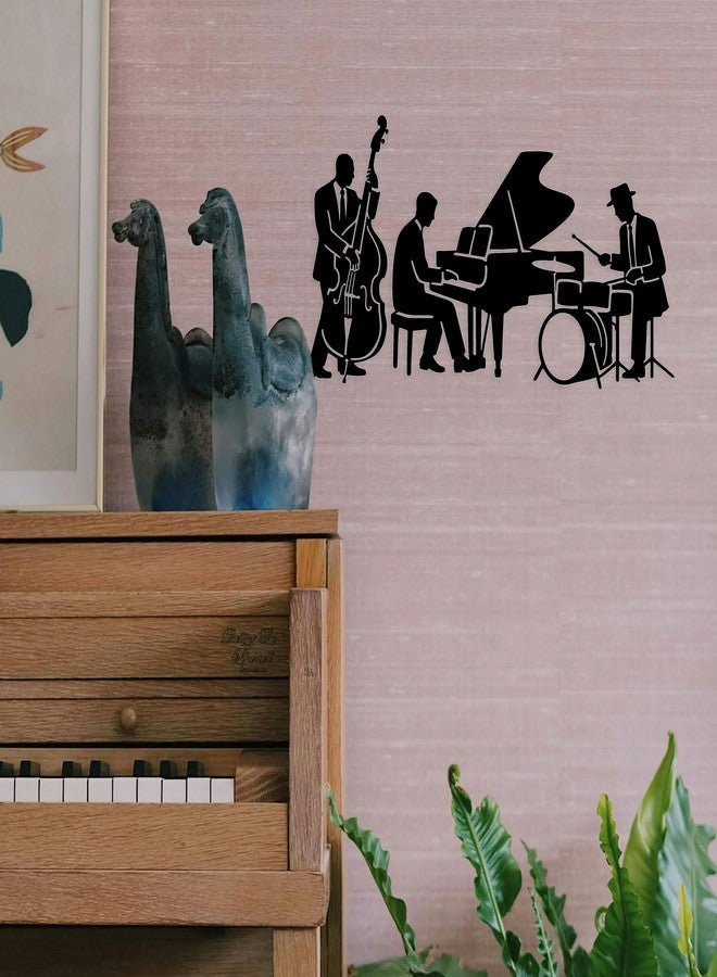 Chordwave Music Wall Art – Vintage Jazz Trio Metal Wall Sculpture, Speakeasy Decor for Living Room & Bedroom, Perfect Jazz Club & Music Room Wall Decor - Image 5
