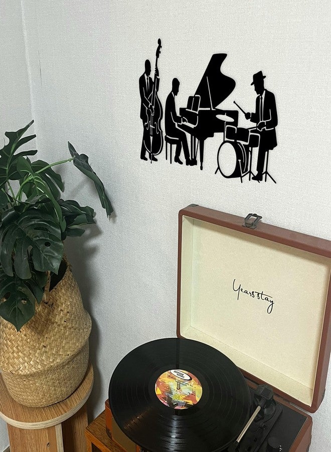 Chordwave Music Wall Art – Vintage Jazz Trio Metal Wall Sculpture, Speakeasy Decor for Living Room & Bedroom, Perfect Jazz Club & Music Room Wall Decor - Image 4