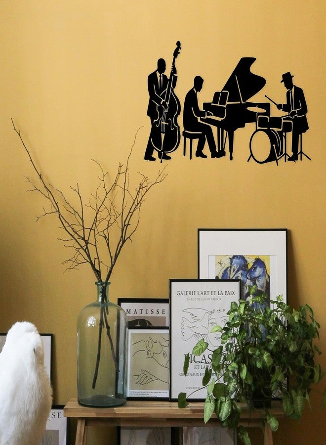 Chordwave Music Wall Art – Vintage Jazz Trio Metal Wall Sculpture, Speakeasy Decor for Living Room & Bedroom, Perfect Jazz Club & Music Room Wall Decor - Image 3