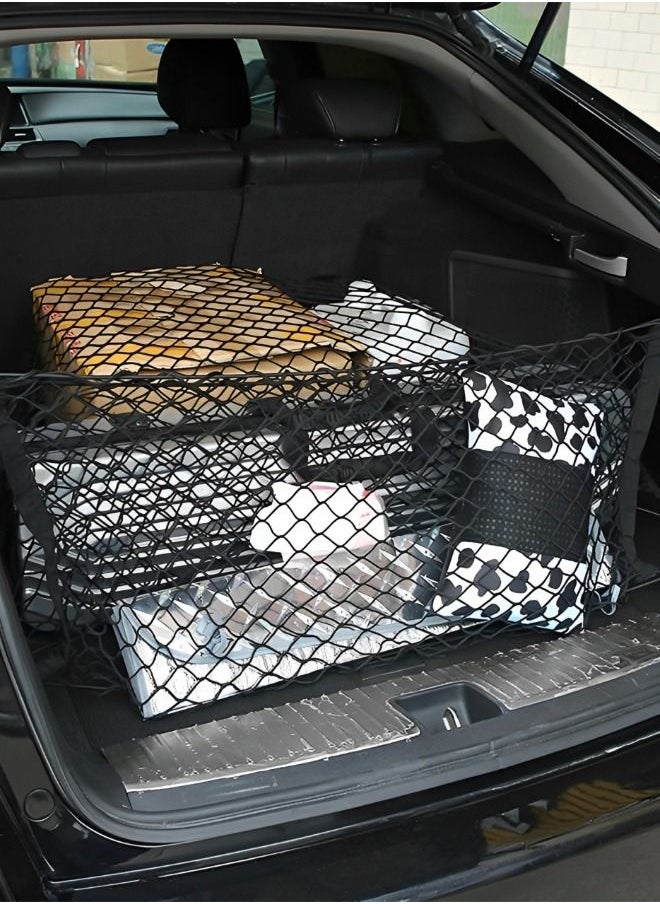 GROIC - Automotive Cargo Nets Trunk Net Organizer for Car, Universal Storage Cargo Net with Hooks, Vehicle Carrier Organizer SUV Truck Cargo Luggage Nets - Image 1