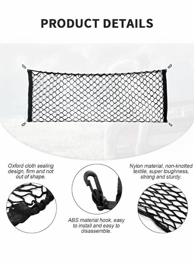 GROIC - Automotive Cargo Nets Trunk Net Organizer for Car, Universal Storage Cargo Net with Hooks, Vehicle Carrier Organizer SUV Truck Cargo Luggage Nets - Image 1